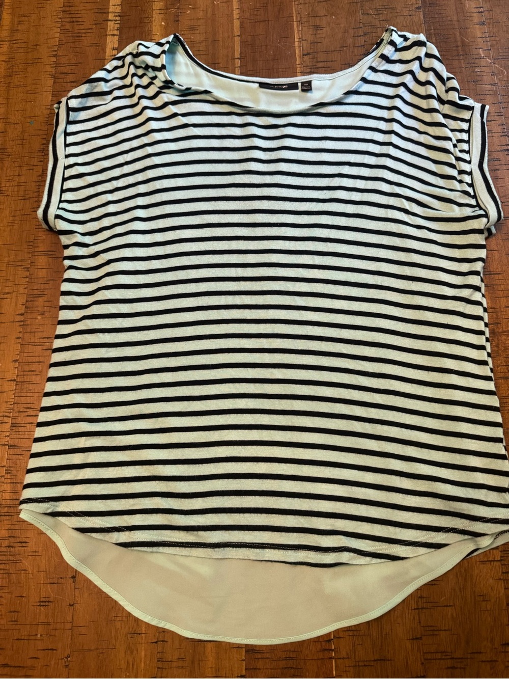 Striped Short Sleeve Women's Top -